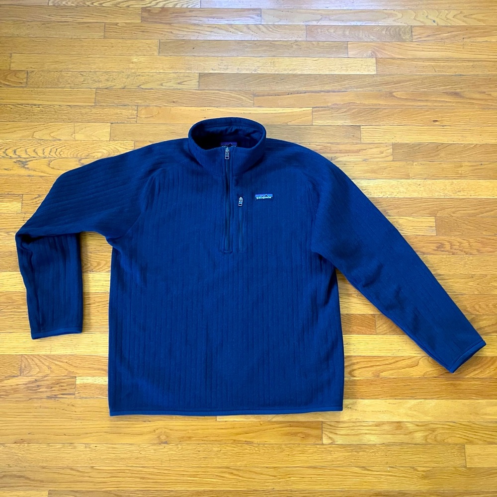 Patagonia 1/4 zip Rib Knit Better Sweater Navy